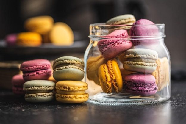 Macarons-Backkurs Wien: schöne Macarons im Glas