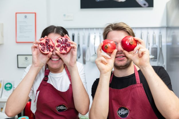 paarkochkurs Wien Granatäpfel Kursteilnehmer