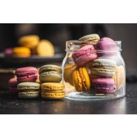 Macarons-Backkurs Wien: schöne Macarons im Glas