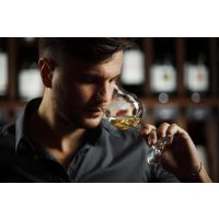 Weinprobe Salzburg – Mann trinkt Weißwein